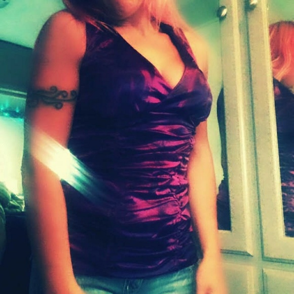 Silky purple tank top - Picture 3 of 8